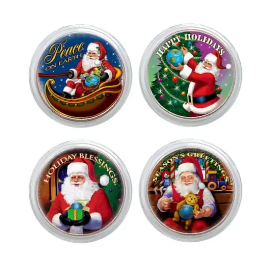 Santa Coin Collection in Christmas Stocking {3}