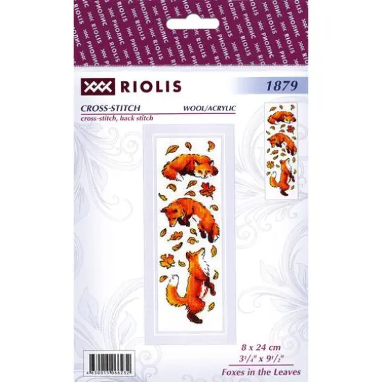 RIOLIS Foxes in the Leaves Cross Stitch Kit {1}
