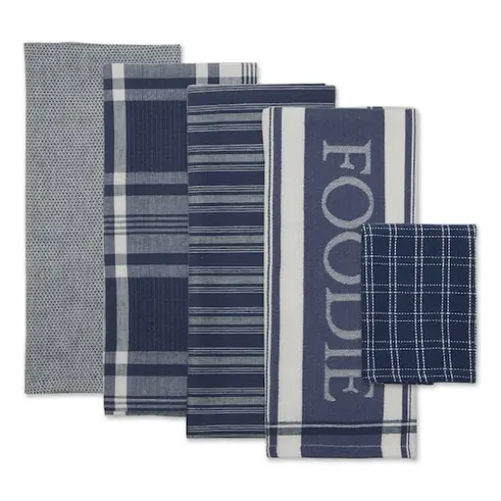 DII&reg; Foodie Dish Towel & Dishcloth Set French Blue {1}
