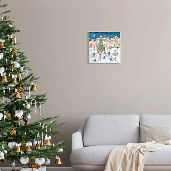 Stupell Industries Christmas Tree Town Scene Wall Art Plaque {3}