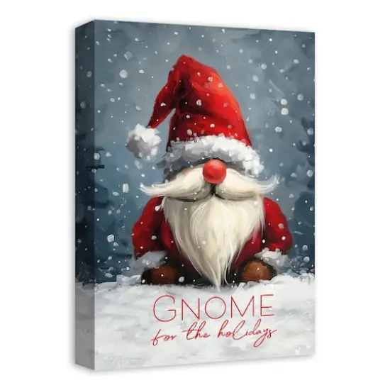 Gnome Santa 11" x 14" Canvas Wall Art {3}