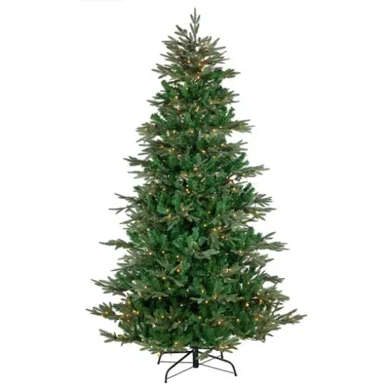 7.5ft. Pre-Lit Real Touch&trade;️ Hudson Fir Artificial Christmas Tree, Warm White LED Lights {1}