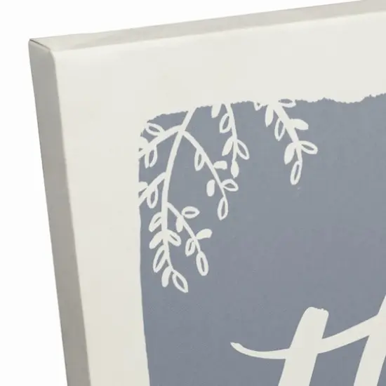 Always Thankful Blue Cream Canvas Wall Art {4}