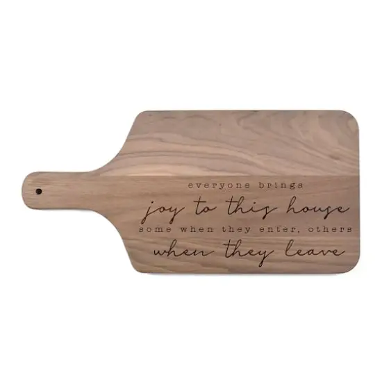 17" Joy in This House Walnut Paddle Cutting Board {1}