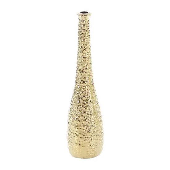 12" Gold Stoneware Glam Vase Set {6}