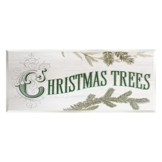Stupell Industries Christmas Trees Ornate Letters Wall Plaque Art {1}