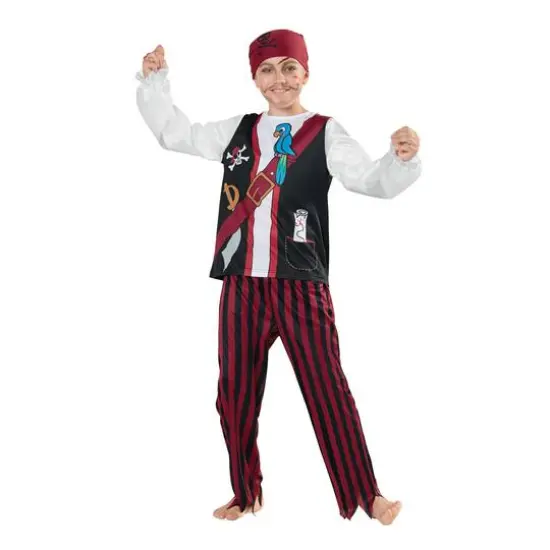 Large Red & Black Pirate Boy's Costume {1}