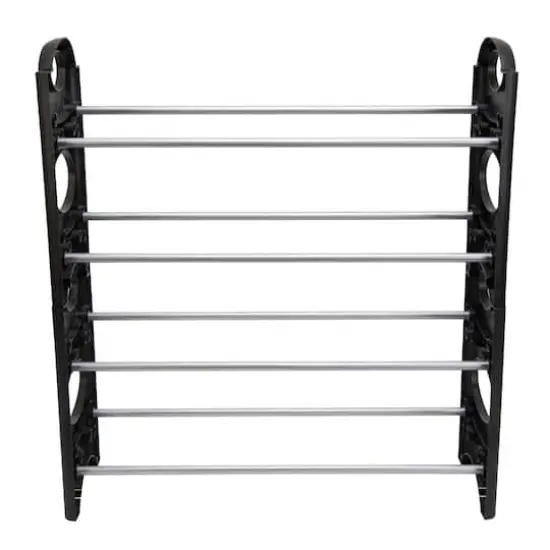 Simplify 12-Pair Stackable Shoe Caddy Rack {6}