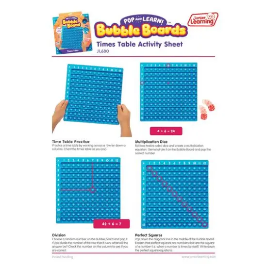 Junior Learning&reg; Times Table Bubble Board {4}