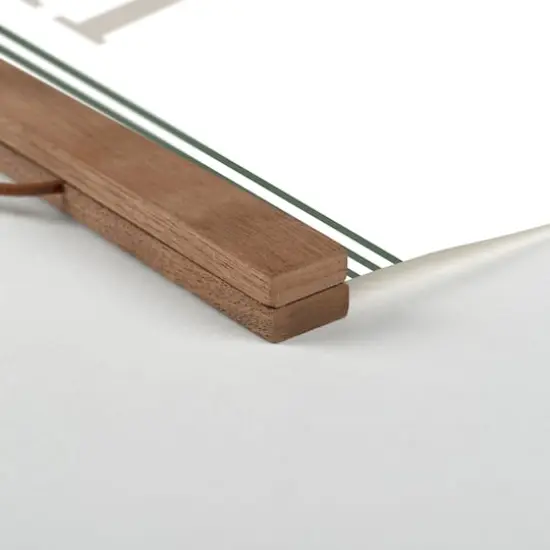 Welcome Wreath Teak Hanging Canvas {3}