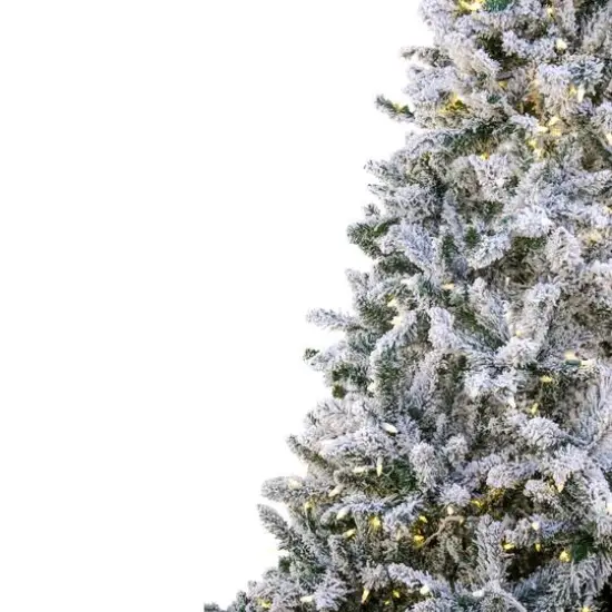 6.5ft. Pre-Lit Snowy Hudson Artificial Christmas Tree, Warm White LED Lights {6}