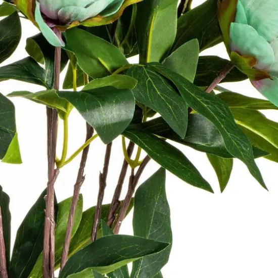 Artificial Green Peony Spray {5}