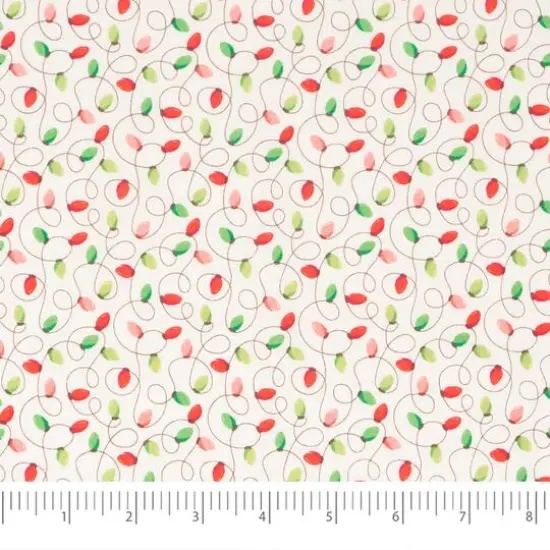 SINGER Christmas String Lights Cotton Fabric {3}