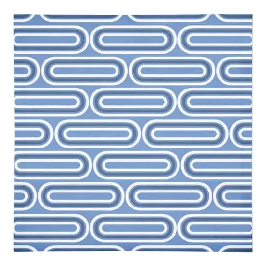 Groovy Blue Lines Cotton Twill Napkin {1}