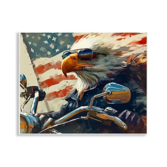 Stupell Industries Patriotic Bald Eagle Wall Plaque Art {1}