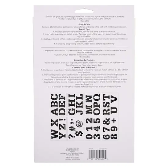 Alphabet Block Caps Stencils, 7" x 10" by Craft Smart&reg; {5}