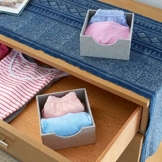 Household Essentials 6" Square Organizer Tray, 2ct. Silver {3}