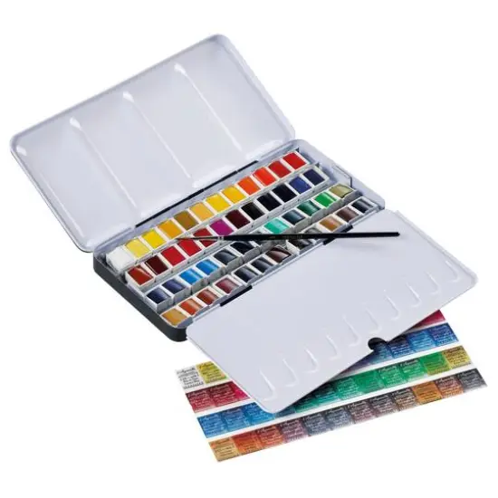 Sennelier 48-Color Watercolor Half-Pan Tin Set {7}