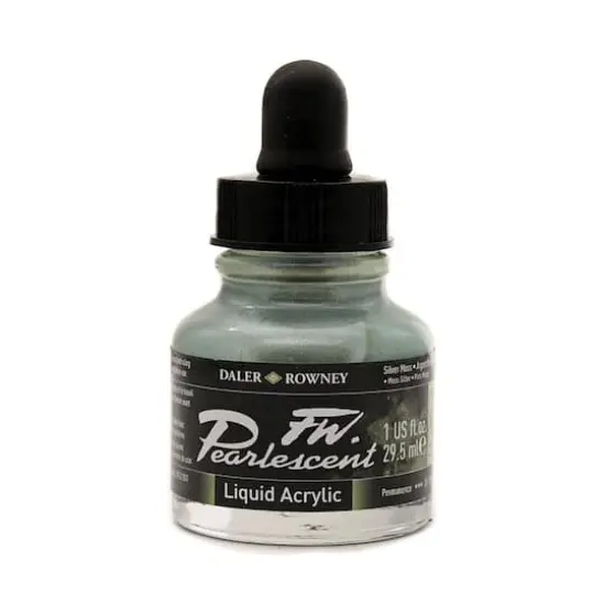 Daler-Rowney&reg; 1oz. FW Pearlescent Liquid Acrylic Ink 129 Silver Moss {1}