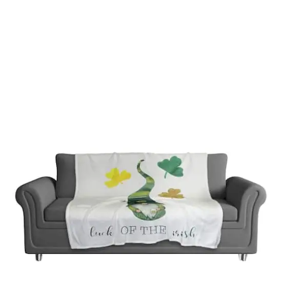 Gnome Luck Irish 50" x 60" Coral Fleece Blanket {4}
