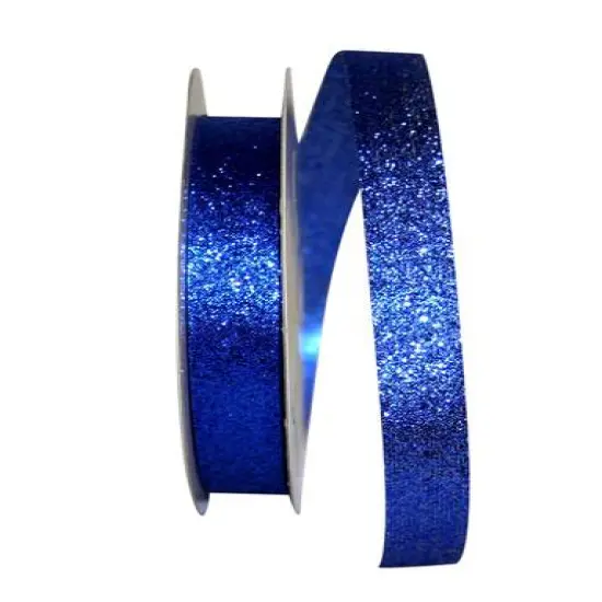The Ribbon Roll 5/8" x 25yd. Glitter All Metallic Ribbon Royal {1}