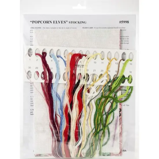 Design Works™ Popcorn Elves Counted Cross Stitch Stocking Kit {3}