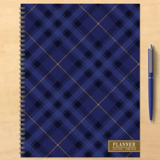 TF Publishing 2024 - 2025 Royal Tartan Large Spiral Planner {6}