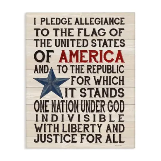 Stupell Industries Pledge of Allegiance Patriotic Canvas Wall Art {1}