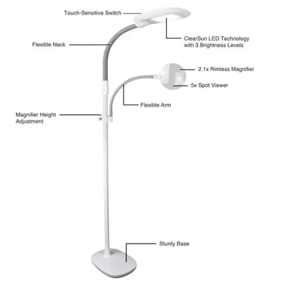 OttLite EasyView LED Craft Floor Lamp {11}