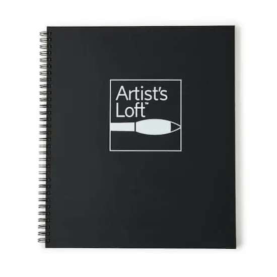 Black Hard Cover Drawing Pad by Artist's Loft&trade;, 8.5" x 11" {1}