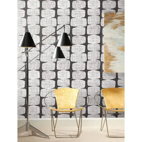 RoomMates Black Mid-Century Beads Peel & Stick Wallpaper {5}