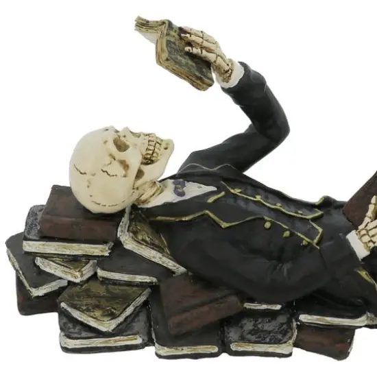 8" Lying Skeleton with Book Tabletop D&eacute;cor by Ashland&reg; {3}