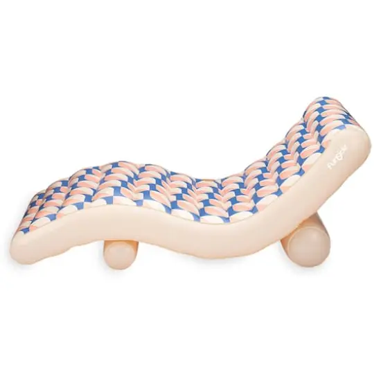 Funsicle 68" Blue & Cream Deco FunChaiser Lounge Inflatable Water Float {5}
