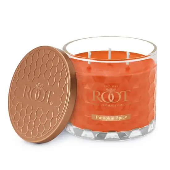 Root Candles Signature 3-Wick Honeycomb Beeswax Blend Jar Candle Pumpkin Spice {1}