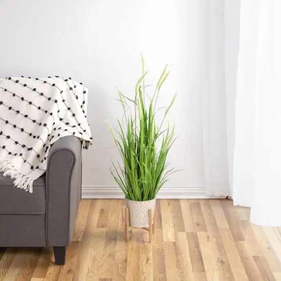 3ft. Potted Green Artificial Onion Grass Plant {3}