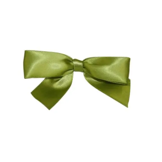JAM Paper 3.25" Satin Twist Tie Bows, 100ct. Moss {1}