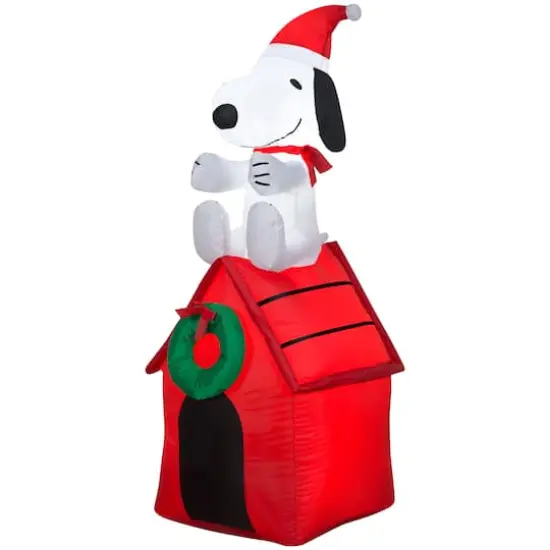 4ft. Airblown&reg; Inflatable Christmas Snoopy on Dog House {1}