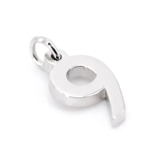Sterling Silver Number Charm by Bead Landing&trade; 9 {6}