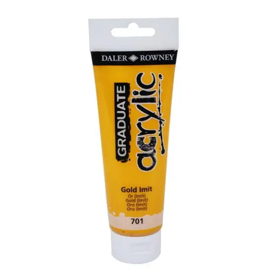 Daler-Rowney&reg; Graduate Acrylic Paint, 120mL 701 Gold Imit {1}