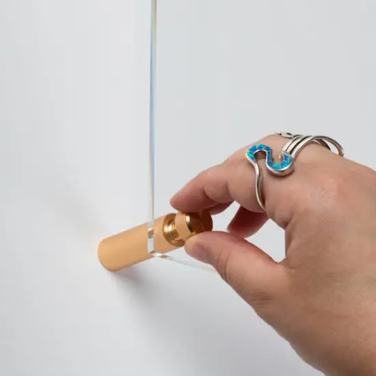 Wexel Art Mixed Single Panel Acrylic Floating Wall Frames & Magnets Set of 4 Gold {5}