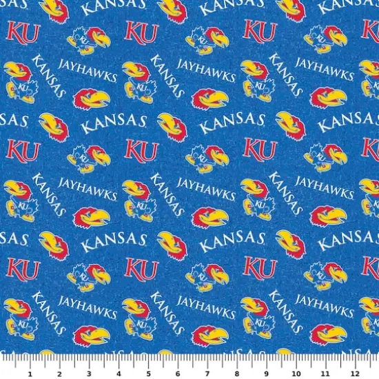 NCAA University of Kansas Jayhawks Cotton Fabric {3}