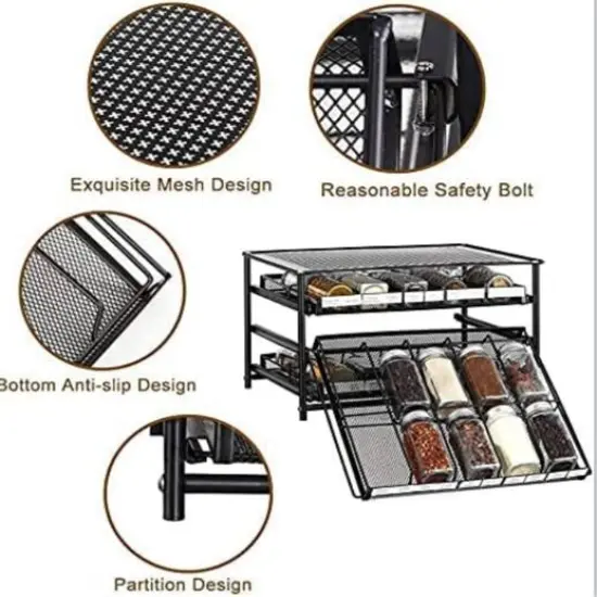 NEX&trade; 3-Tier 30-Bottle Spice Rack Organizer {4}