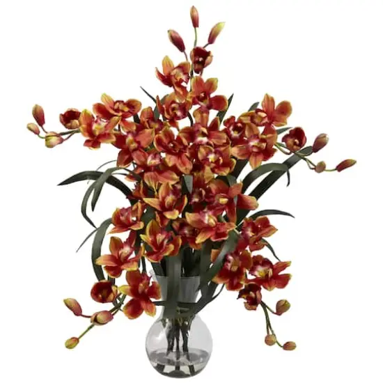 3ft. Large Cymbidium Artificial Arrangement with Vase {1}