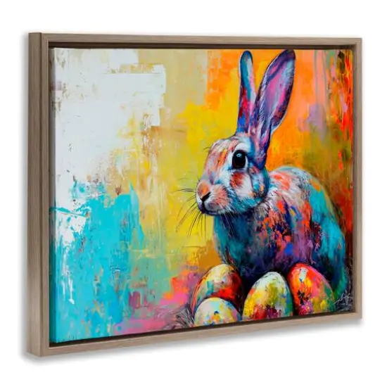 Stupell Industries Easter Joy Abstract Floater Framed Art Brown {4}