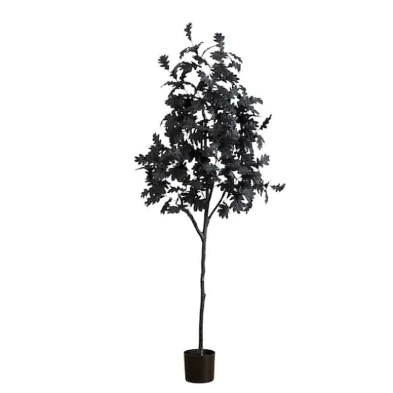 6ft. Artificial Halloween Black Oak Tree {1}