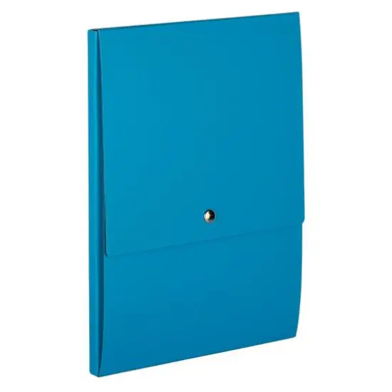 JAM Paper Vertical Kraft Snap Closure Portfolio Blue {4}
