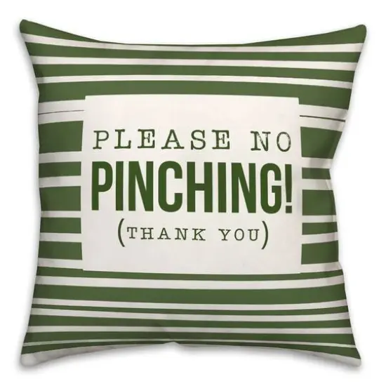 Please No Pinching 3 18" x 18" Throw Pillow {3}