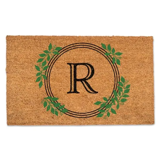Laurel Circle Monogram Door Mat R {1}