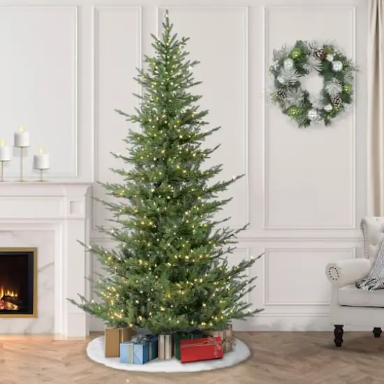 6.5ft. Pre-Lit Natural Fir Artificial Christmas Tree, Clear Lights  {7}