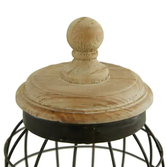 Black Farmhouse Metal Wire Jars, 2ct. {4}